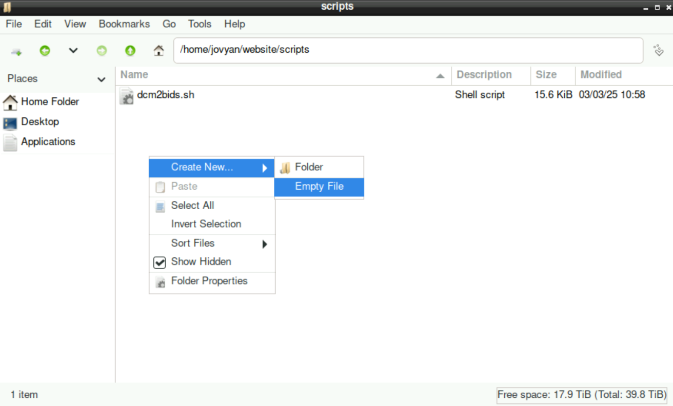 Create Empty File