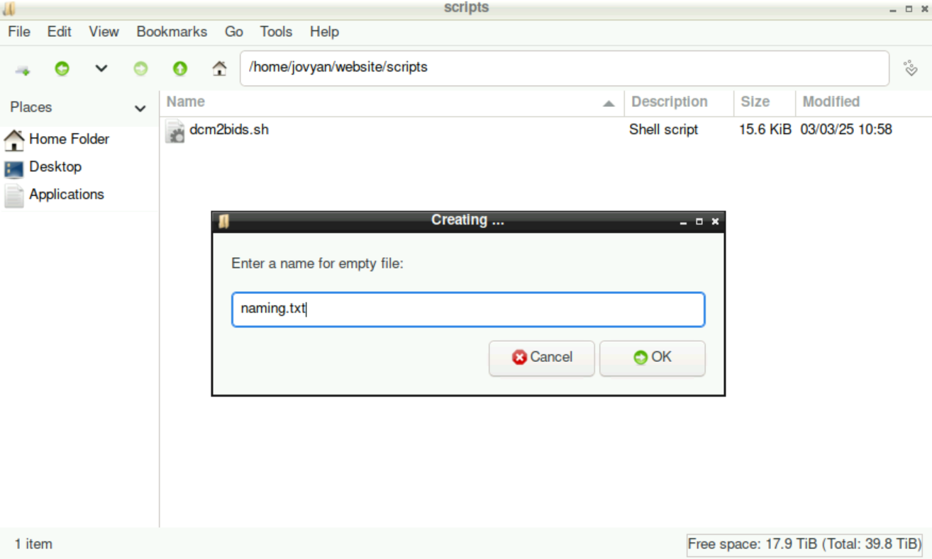 Assign Filename