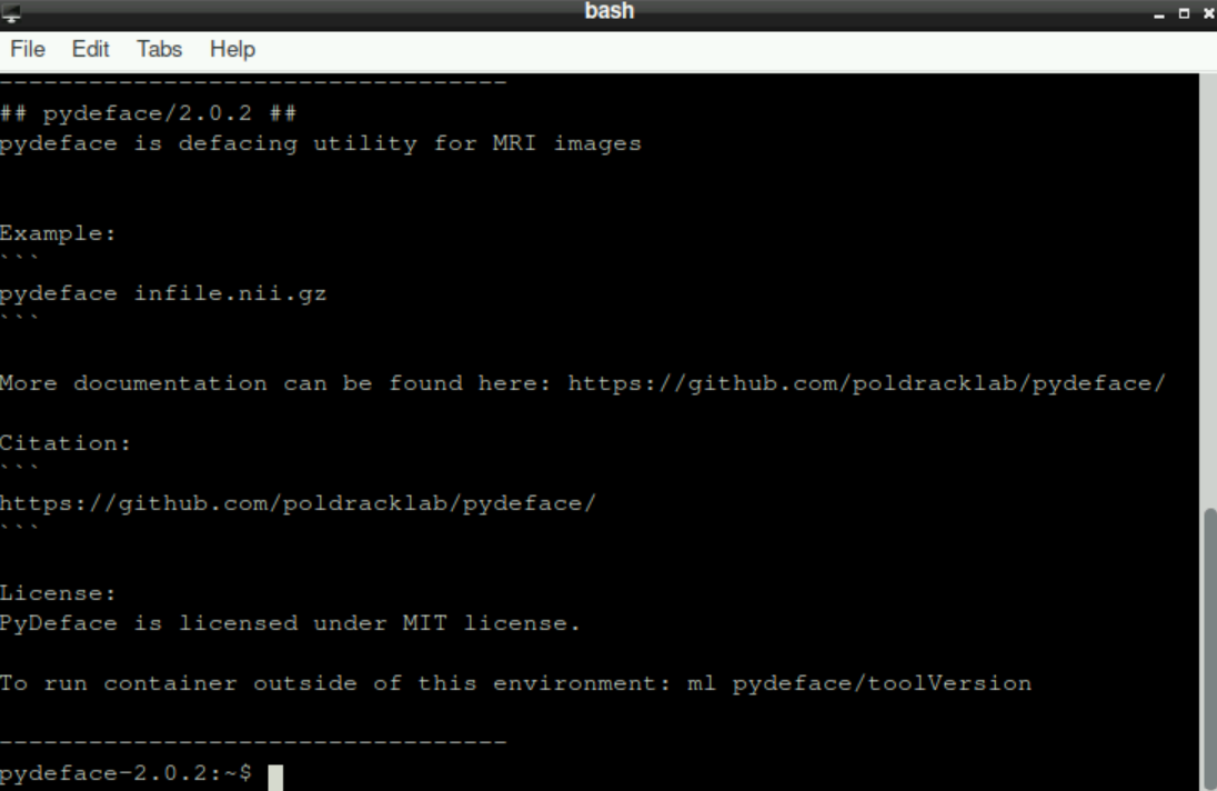 Pydeface Started