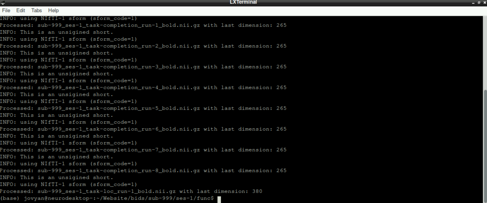 Remove Noise from all nii.gz files
