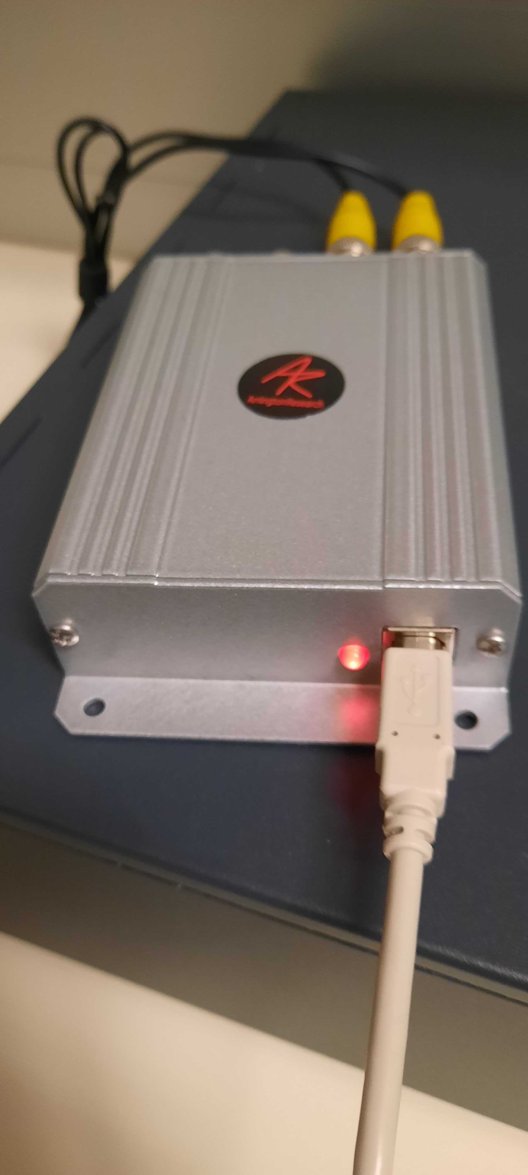 The light on the eyetracker should be illuminated red